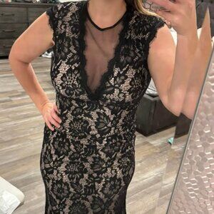 Formal Black Lace Dress Gown